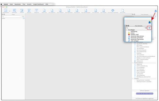 Über den Switch Designer werden die Apps aus dem Store abgefragt
