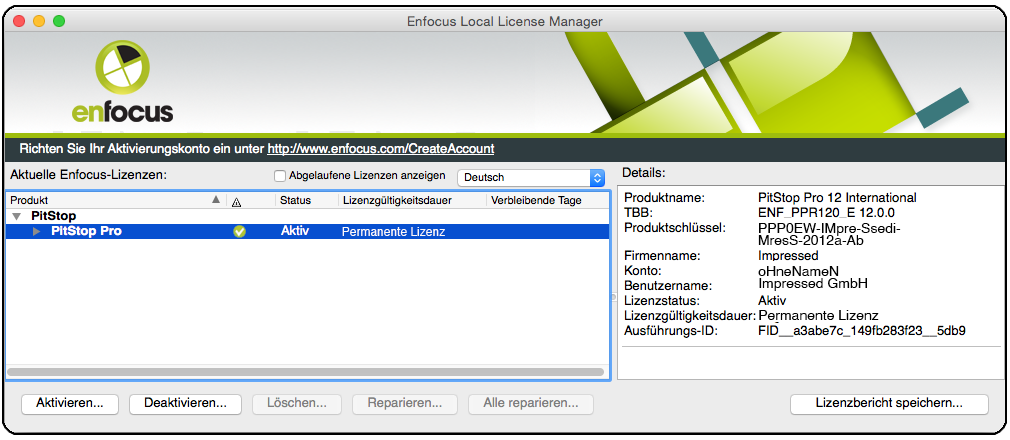 Mit Hilfe des Lokalen Lizenz Managers lassen sich Lizenzen unabhängig Verwalten.