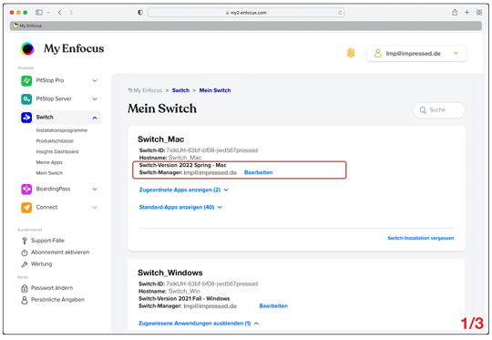 Hinzufügen einer weiteren EnfocusID die als zusätzlicher Manager handelt