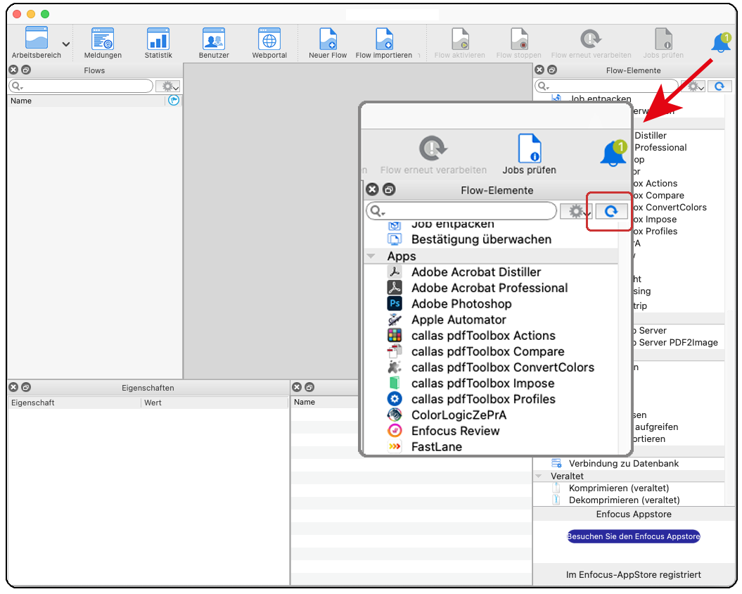 Der Designer signalisiert eine neue App wird oder wurde übermittelt