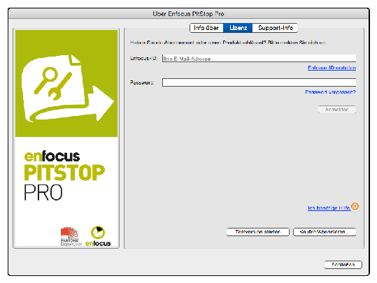 Es wird eine Enfcous ID benötigt. Ältere Konten funktionieren nicht