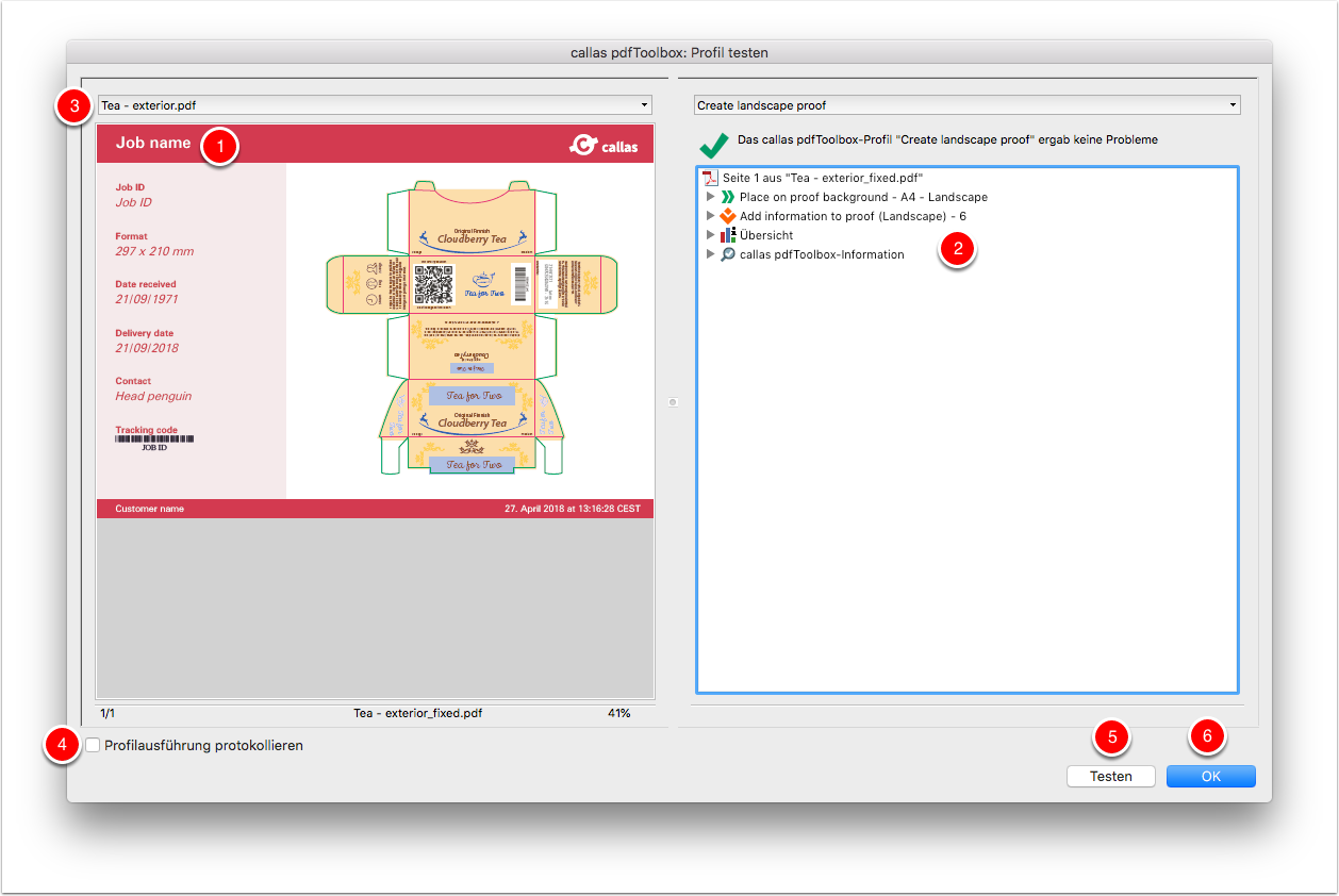 Ergebnis der Prüfung wird dargestellt