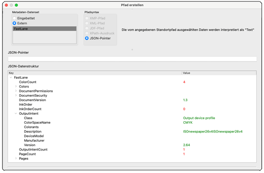 Metadatenzugriff auf die Daten von FastLane