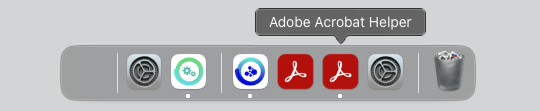 Es erscheint im Doch ein Programm Acrobat Helper
