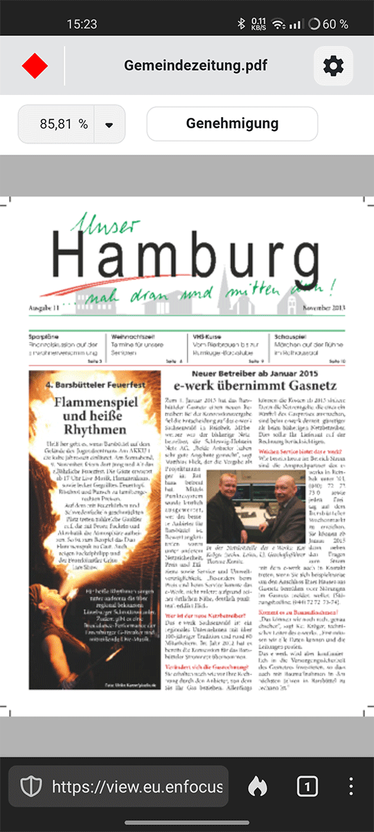 Freigabe von Dateien vom Tablet oder Händy