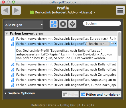 Profile Farben konvertieren