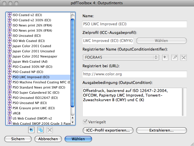 Erstellung und Einstellung eines Zielprofiles