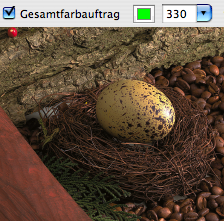 Bild zeigt die Farbänderung