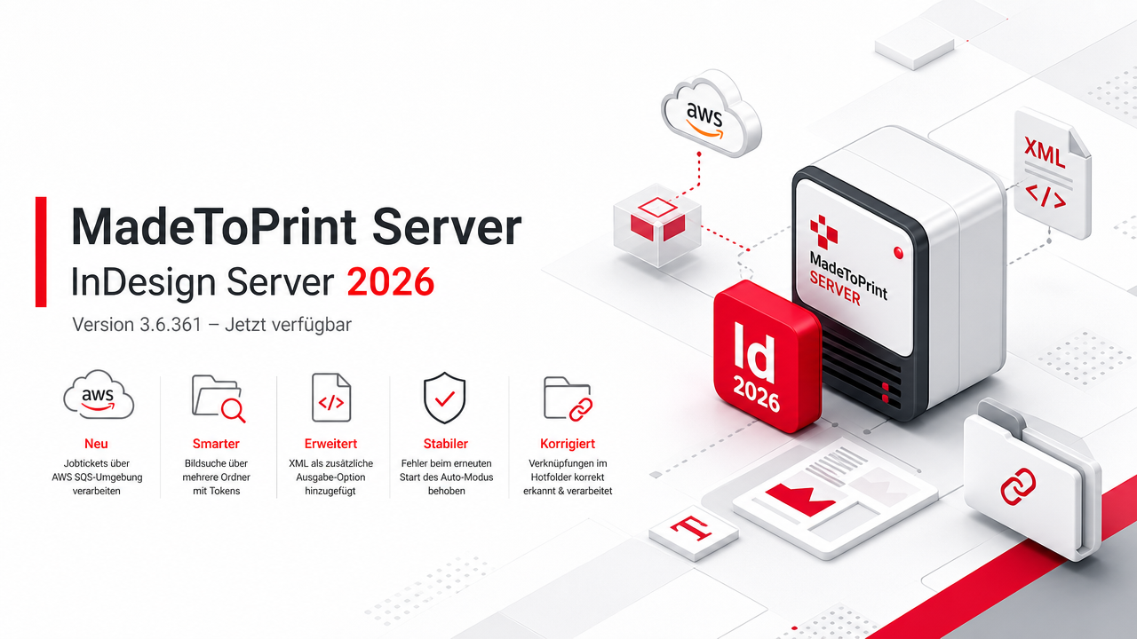 MadeToPrint Server unterstützt InDesign Server 2026